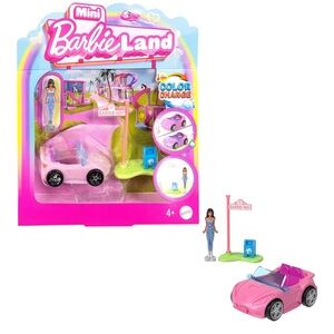 Barbie Mini Barbieland Play set + 1.5 Inch Doll & Color Changing Convertible NEW